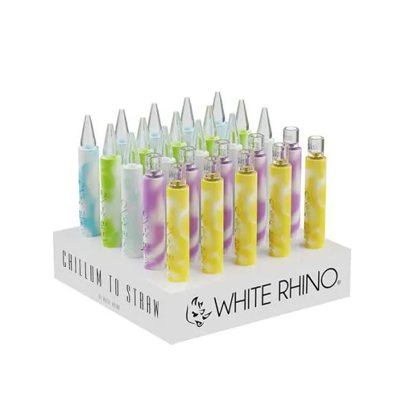 White Rhino Chillum Glowin Dark Display - 25 Count