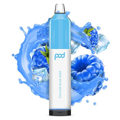 Pod Mesh 5500 Synthetic Disposable Vape Device Chilled Blue Razz
