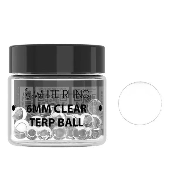 White Rhino Clear Terp Ball Jar - 50 Count