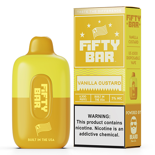 Fifty Bar - Disposable Vape Device - Vanilla Custard (10 Pack)