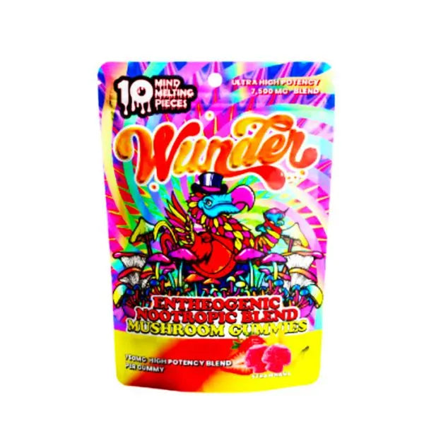 Wunder High Potency Mushroom Gummies - 7500mg - Vape Puffer