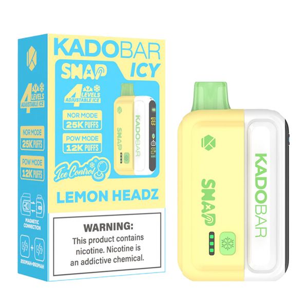 KADO BAR SNAP ICY 25K Disposable Kit Wholesale Vaping Supply KADO BAR SNAP ICY 25K Disposable Kit Wholesale Vaping Supply