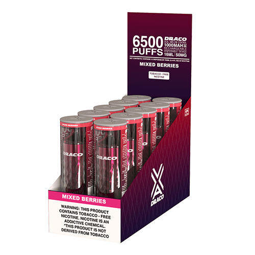 VaporLax Draco - Disposable Vape Device - Mixed Berry (10 Pack)