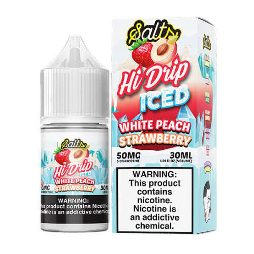 Hi Drip eJuice SALTS - White Peach Strawberry ICED - 30ml