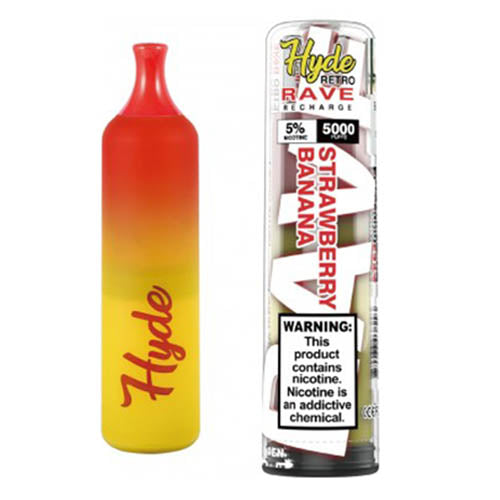 Hyde Retro Rave - Disposable Vape Device - Strawberry Banana - 10 Pack