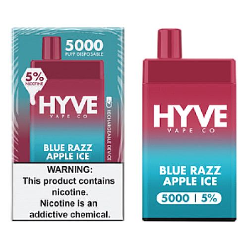 Hyve 5K - Disposable Vape Device - Blue Razz Apple Ice (5 Pack)