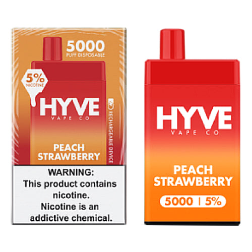 Hyve 5K - Disposable Vape Device - Peach Strawberry (5 Pack)