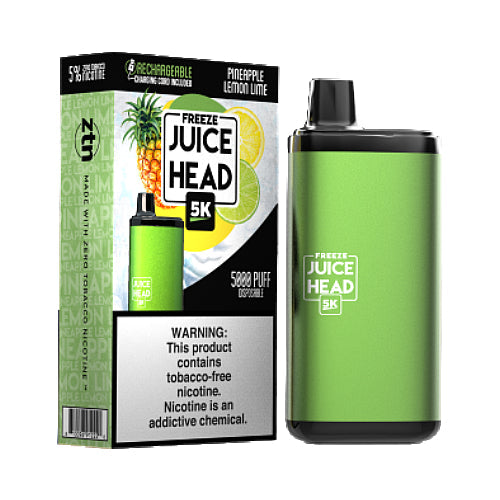 Juice Head 5K Freeze ZTN - Disposable Vape Device - Pineapple Lemon Lime - 10 Pack