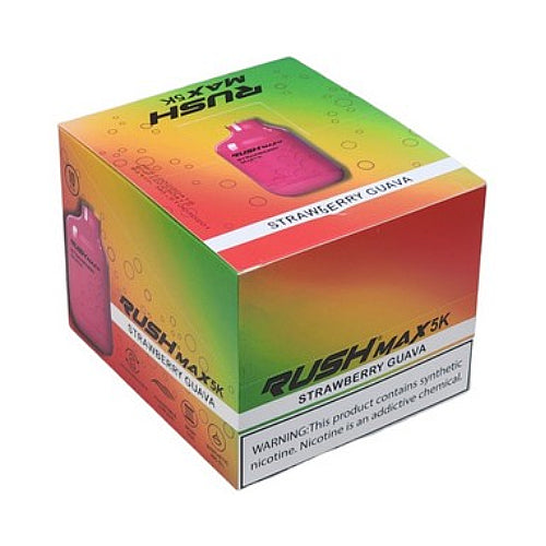 Rush MAX 5k Disposable Vape Device Strawberry Guava (10 Pack)