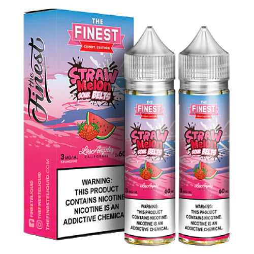The Finest E-Liquid Synthetic - Straw Melon Sour Belts - 2x60ml