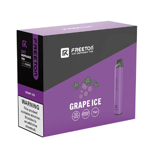 FREETON DV2 NTN - Disposable Vape Device - Grape Ice - 10 Pack
