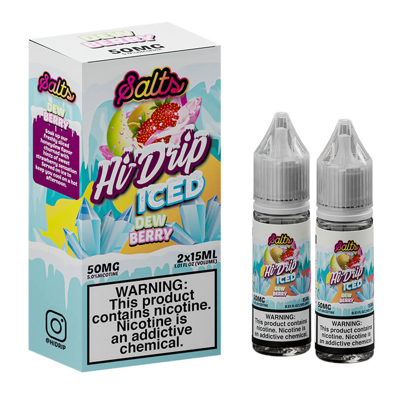 Hi-Drip Salt Twin Pack - Iced Dew Berry Salt - 2x15mL