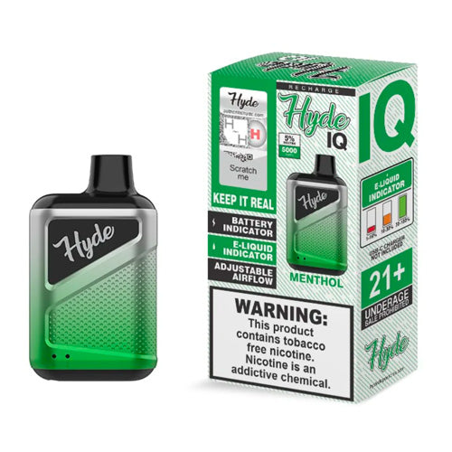 Hyde IQ Recharge - Disposable Vape Device - Menthol (Minty Os) (10 Pack)