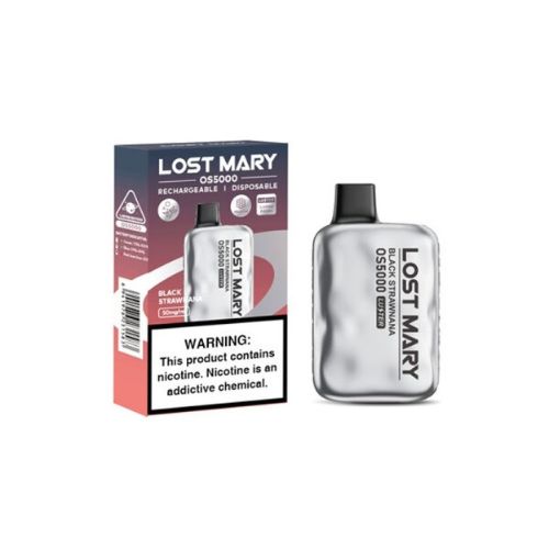 Lost Mary OS5000 Luster Edition - Disposable Vape Device - Black Strawnana - 10 Pack