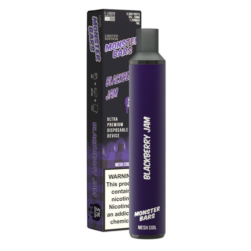 Monster Bars XL NTN - Disposable Vape Device - Blueberry Jam - 10 Pack