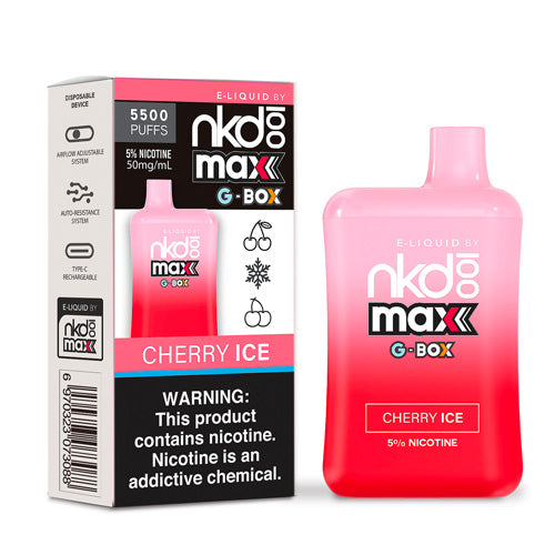 Naked 100 Max G-Box - Disposable Vape Device - Cherry Ice (10 Pack)