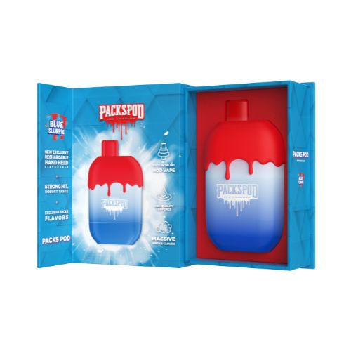 Packwood Packspod 5000 - Disposable Vape Device - Blue Slurpie (5 Pack)