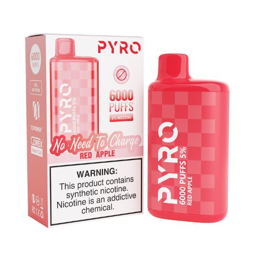 Pyro 6000 - Disposable Vape Device - Red Apple (10 Pack)
