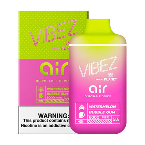 Vibez Air 6K - Disposable Vape Device - Watermelon Bubblegum (10 Pack)