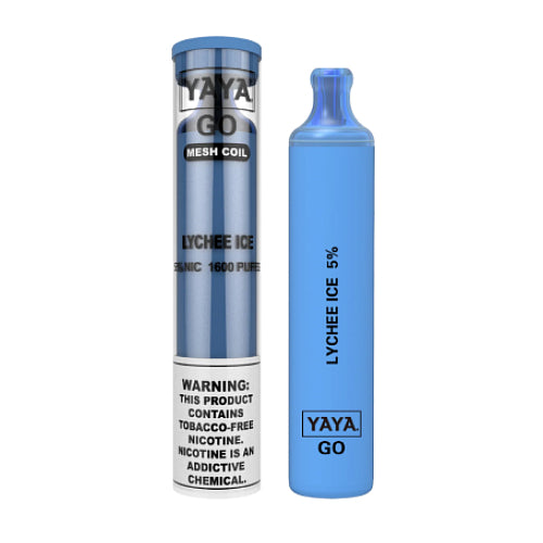 YAYA Go 1600 NTN - Disposable Vape Device -  Lychee Ice - 10 Pack